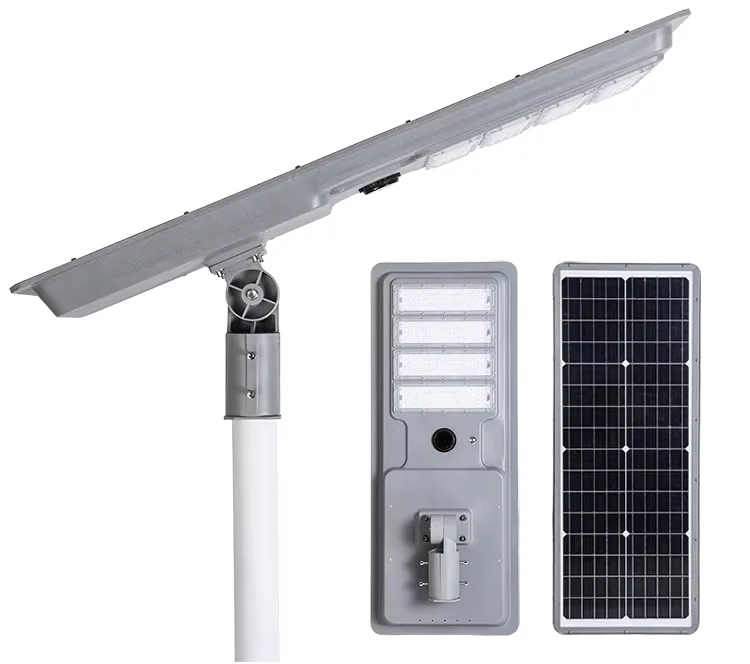 T2 Series Solar Street Light — product detail 6/9 · IP66 smart solar street light, 5-8 m pole, SMD 3535/3030 96-192 LED, 5V/50-80W panel