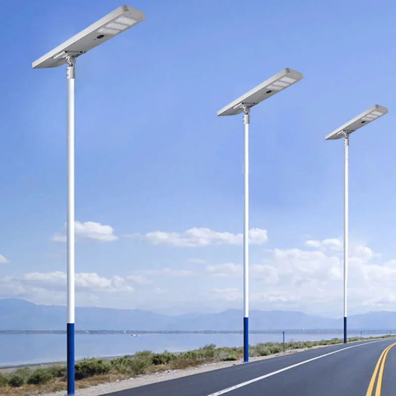 TR348 Series Solar Street Light — gallery 1/6 · IP66 all-in-one solar street light, 6-9 m pole, SMD 3030 144-192 LED, 5V/40-80W panel
