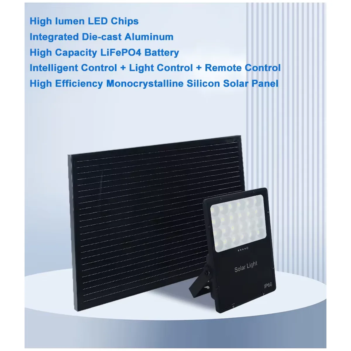 BW Series Solar Flood Light — product detail 8/10 · solar street light